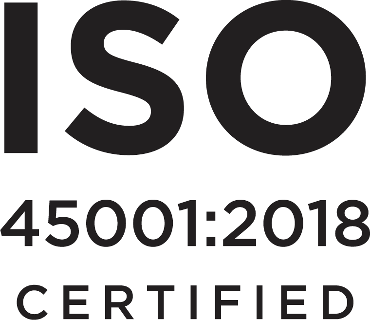 ISO 45001:2018 Certified – certification for occupational health and safety management systems.